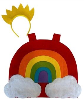 Pottery Barn Kids Rainbow Halloween Costume with Yellow Sun Headband
